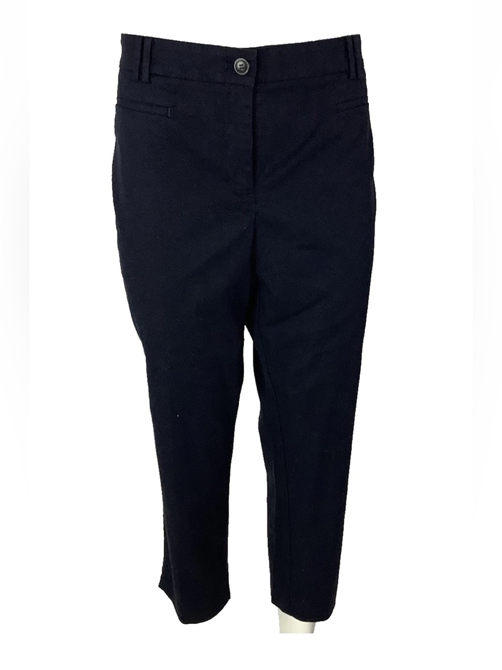 Ann Taylor Sz 14 Ankle Cropped Straight Leg Business Casual Trousers Blue